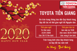 Toyota Tiền Giang – Thông báo nghỉ tết Nguyên đán canh tý 2020