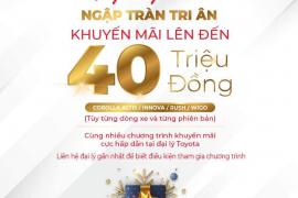 CHƯƠNG TRÌNH ƯU ĐÃI CỦA TOYOTA TRONG THÁNG 1.2022