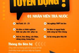 [GÓC TUYỂN DỤNG] TOYOTA TIỀN GIANG TUYỂN DỤNG TRONG THÁNG 02.2025