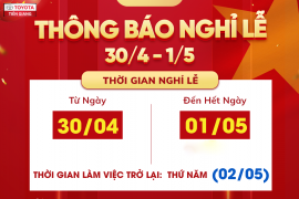 THÔNG BÁO LỊCH NGHỈ LỄ 30/04 & 01/05