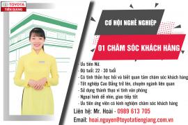 TOYOTA TIỀN GIANG CẦN TÌM ĐỒNG ĐỘI