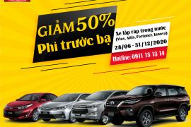 CHÍNH THỨC: ÁP DỤNG GIẢM 50% LỆ PHÍ TRƯỚC BẠ