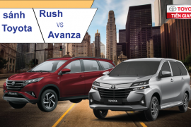 So sánh xe Toyota Avanza AT và Toyota Rush 1.5AT 2019