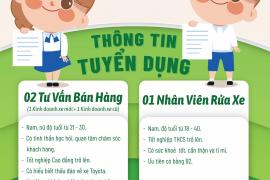 TOYOTA TIỀN GIANG TUYỂN DỤNG TRONG THÁNG 11