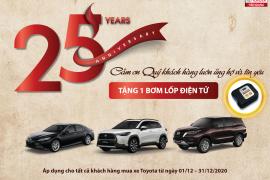 QUÀ TẶNG TRI ÂN 25 NĂM ĐỒNG HÀNH CÙNG TOYOTA